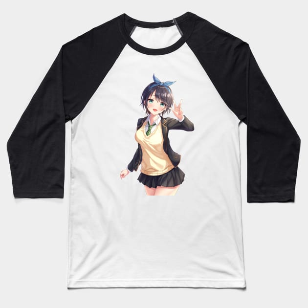 Ruka From Rent A Girlfriend Anime Baseball T-Shirt by Hentai-heaven
